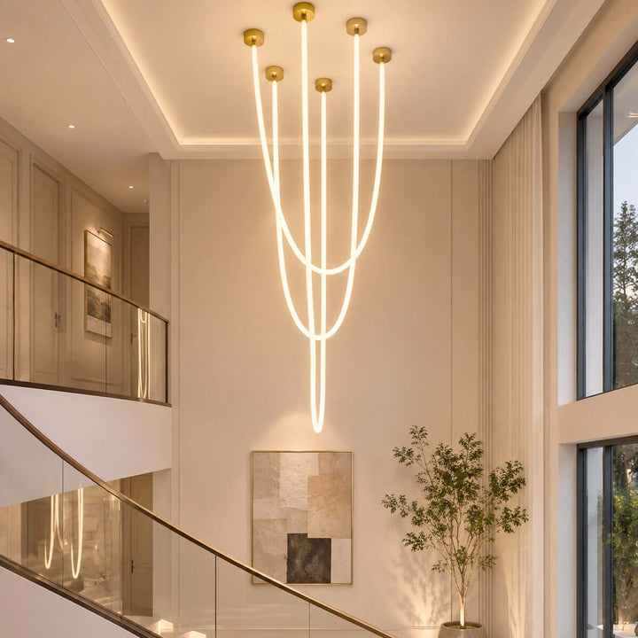 Asten Pendant Light, Silicone LED Linear Pendant Lighting Design