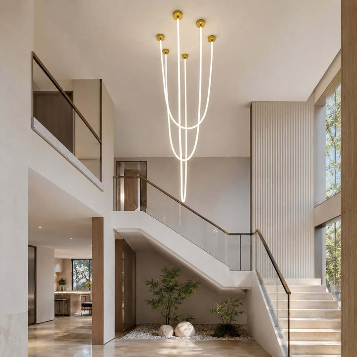 Asten Pendant Light, Silicone LED Linear Pendant Lighting Design