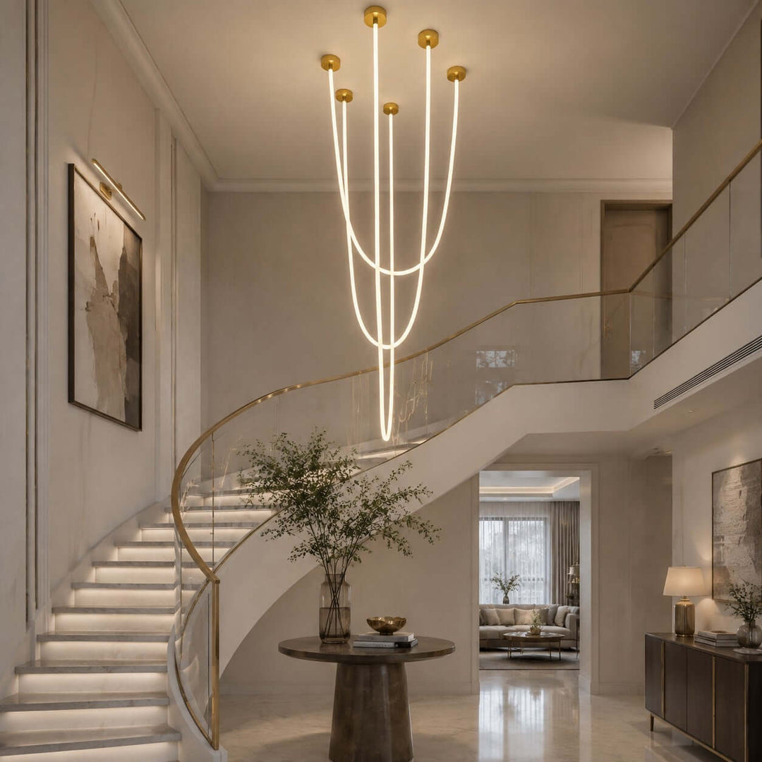 Asten Pendant Light, Silicone LED Linear Pendant Lighting Design