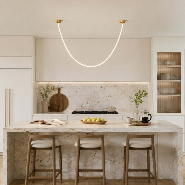 Asten Pendant Light, Silicone LED Linear Pendant Lighting Design