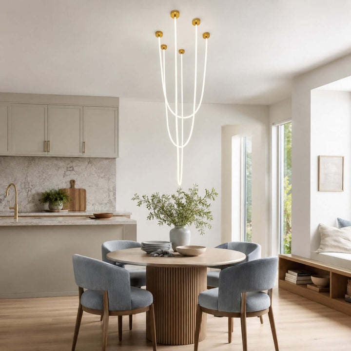 Asten Pendant Light, Silicone LED Linear Pendant Lighting Design