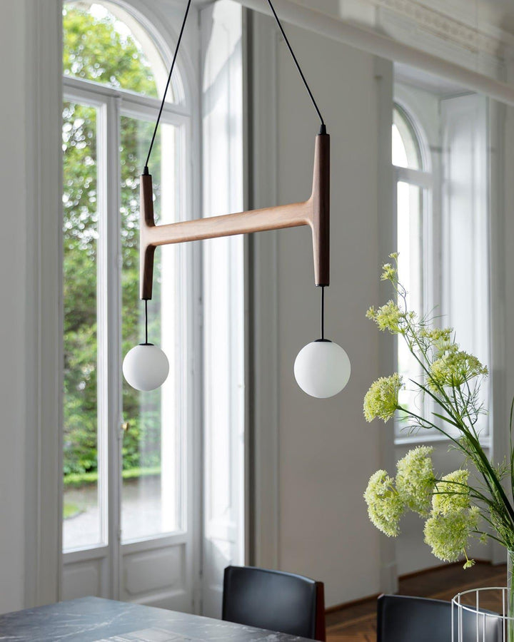 Astra Chandelier | Vintage Wood Bead Art Deco Design | Vinlighting | Vinlighting | Vinlighting