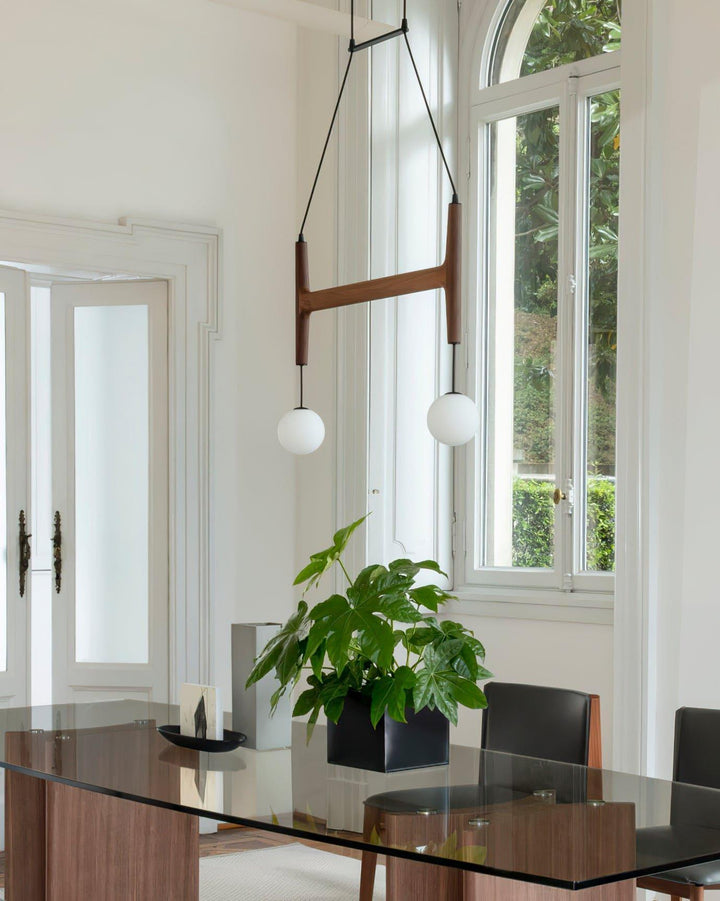 Astra Chandelier | Vintage Wood Bead Art Deco Design | Vinlighting | Vinlighting | Vinlighting