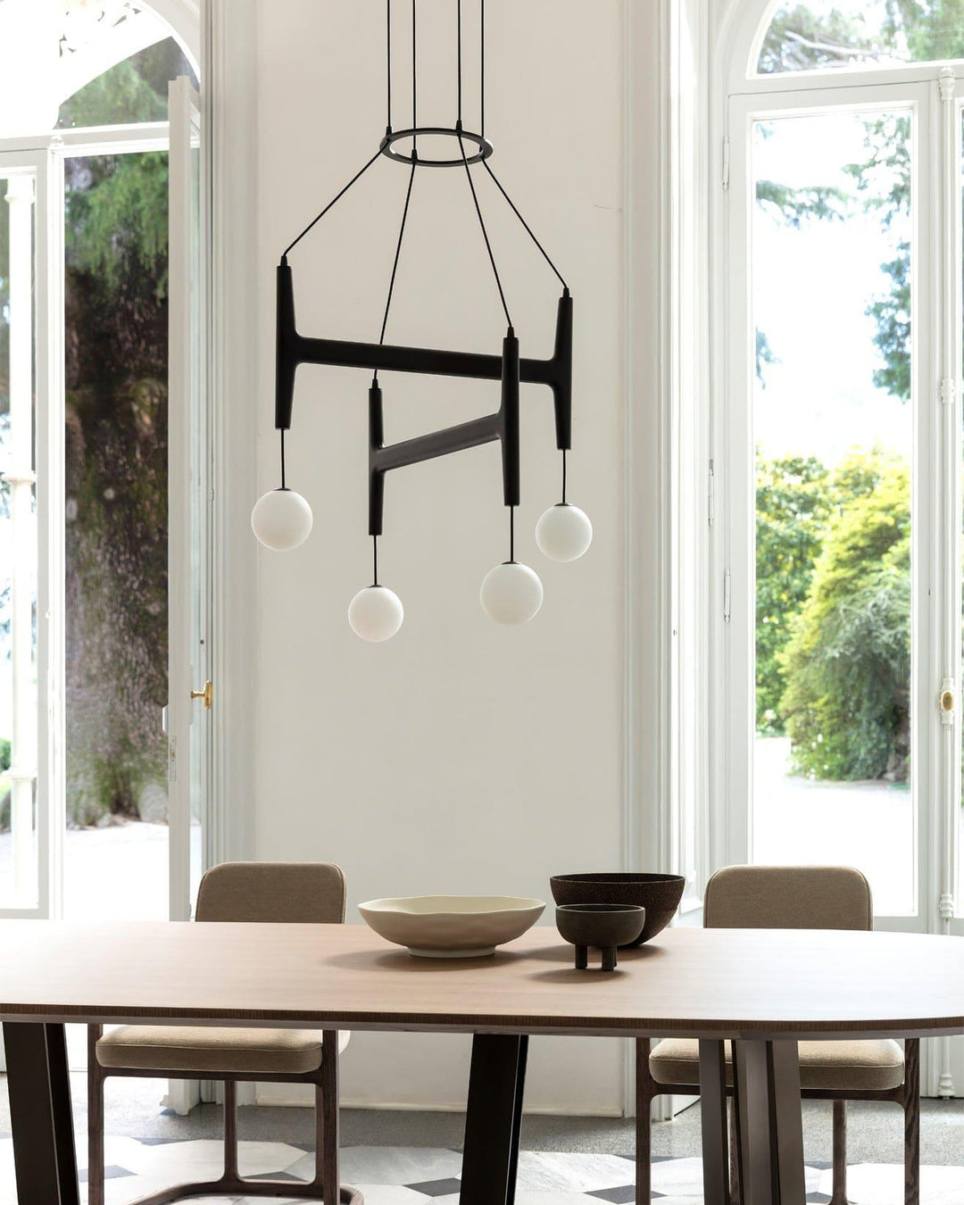 Astra Chandelier | Vintage Wood Bead Art Deco Design | Vinlighting | Vinlighting | Vinlighting