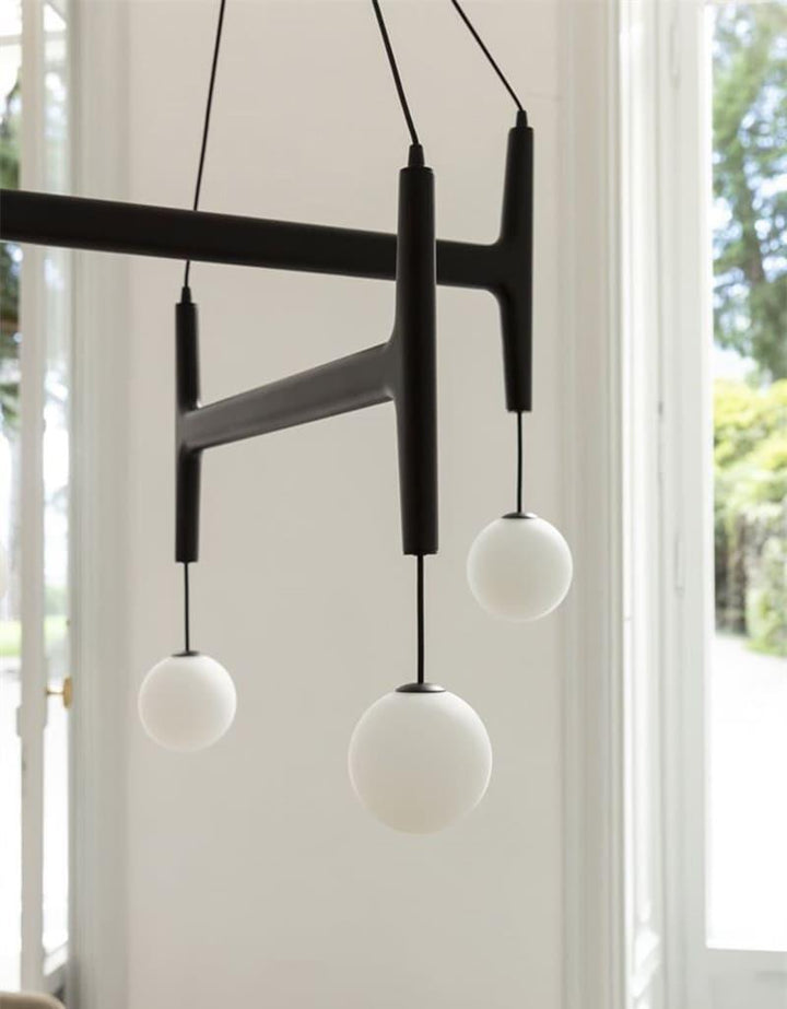 Astra Chandelier | Vintage Wood Bead Art Deco Design | Vinlighting | Vinlighting | Vinlighting