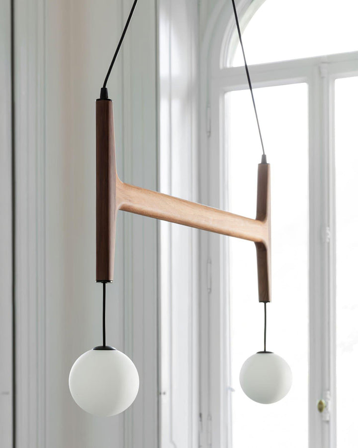 Astra Chandelier | Vintage Wood Bead Art Deco Design | Vinlighting | Vinlighting | Vinlighting