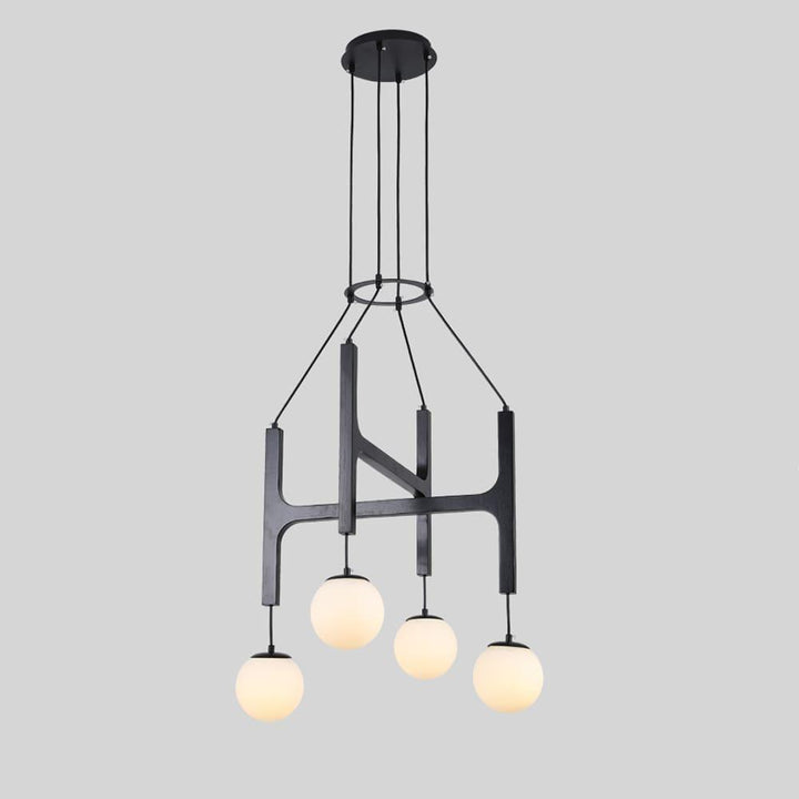 Astra Chandelier | Vintage Wood Bead Art Deco Design | Vinlighting | Vinlighting | Vinlighting