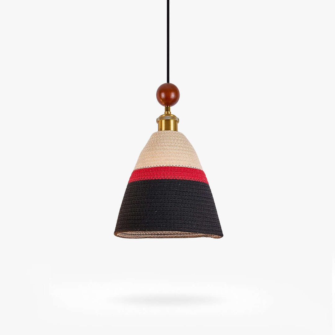 Astraea Fabric &amp; Wood Pendant Light | Nordic Boho Hanging Lamp