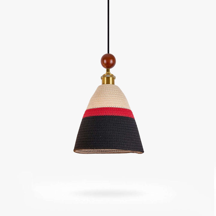 Astraea Fabric &amp; Wood Pendant Light | Nordic Boho Hanging Lamp