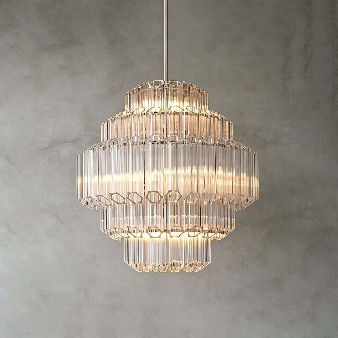 Auralis Chandelier with Clear Glass for Foyer and Dining Room