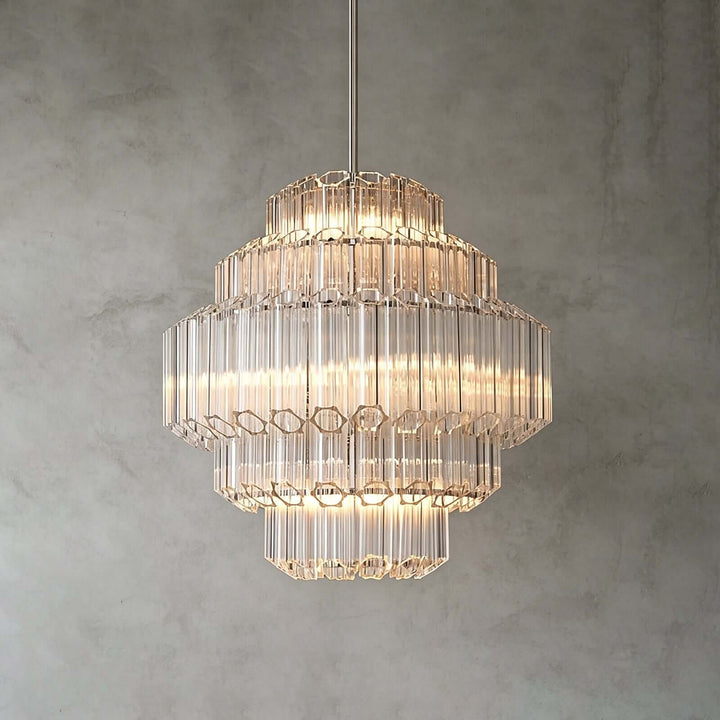 Auralis Chandelier with Clear Glass for Foyer and Dining Room
