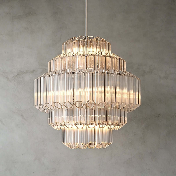Auralis Chandelier with Clear Glass for Foyer and Dining Room