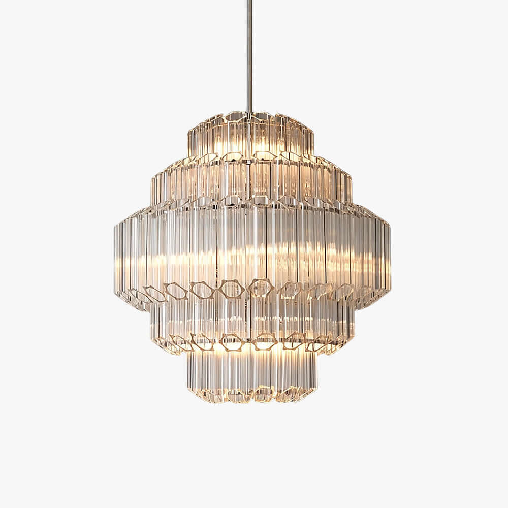 Auralis Chandelier with Clear Glass for Foyer and Dining Room