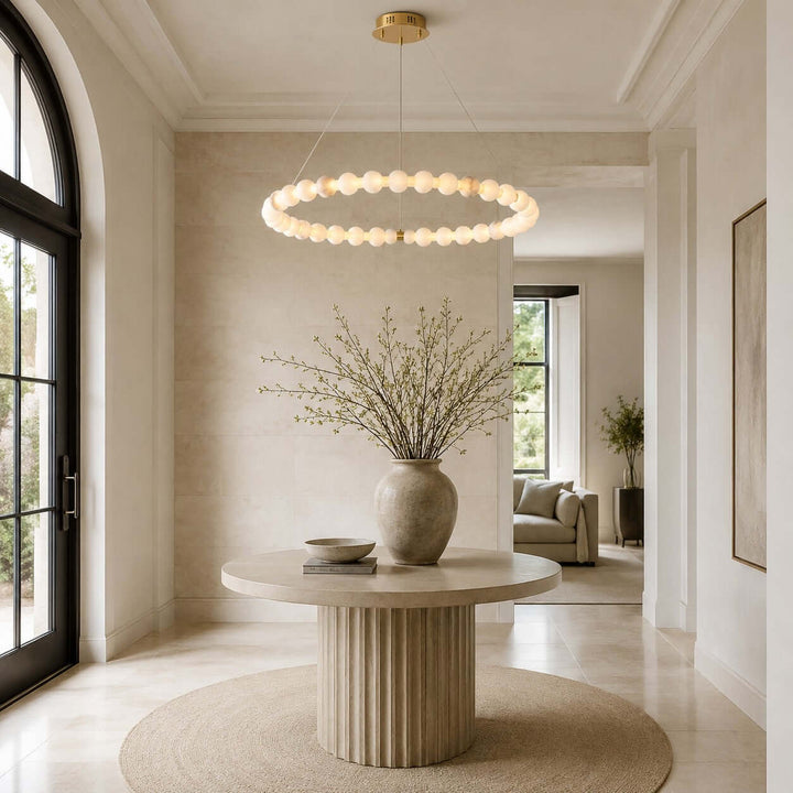 Aurelle Chandelier - French Luxury Alabaster Dining Room Light | Vinlighting