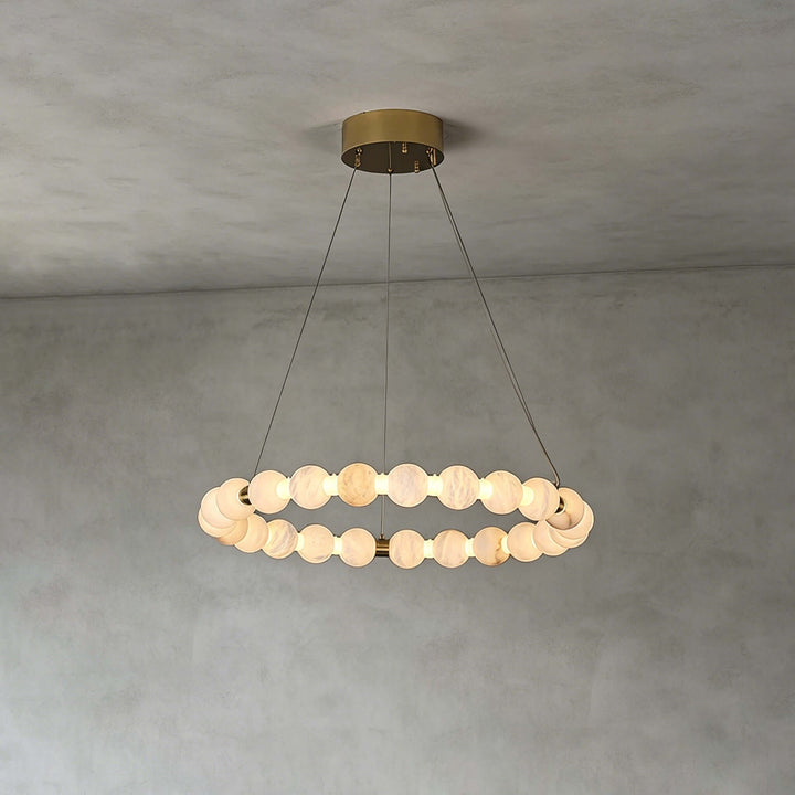 Aurelle Chandelier - French Luxury Alabaster Dining Room Light | Vinlighting