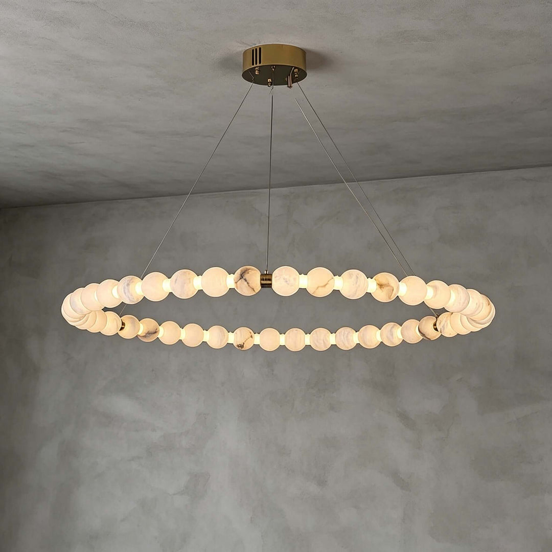 Aurelle Chandelier - French Luxury Alabaster Dining Room Light | Vinlighting