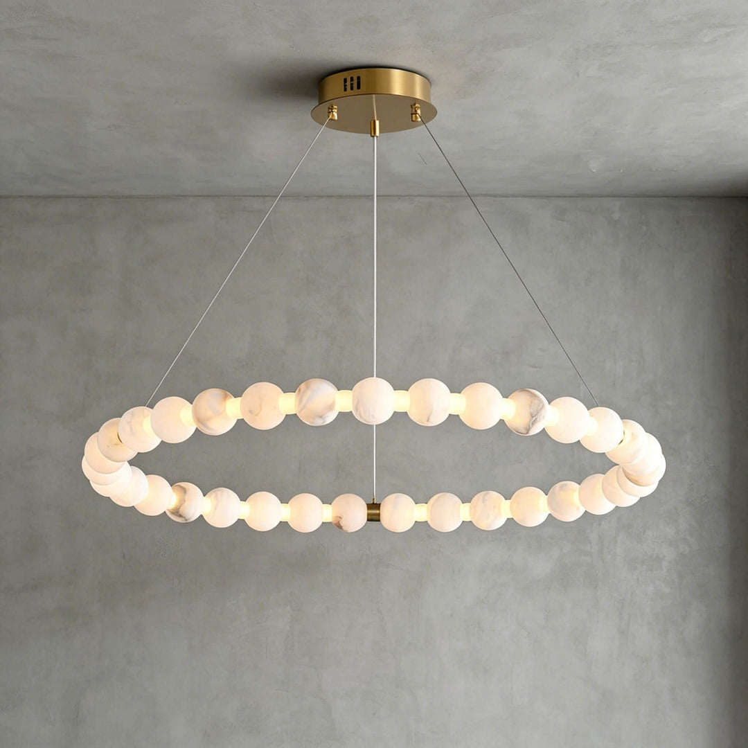Aurelle Chandelier - French Luxury Alabaster Dining Room Light | Vinlighting