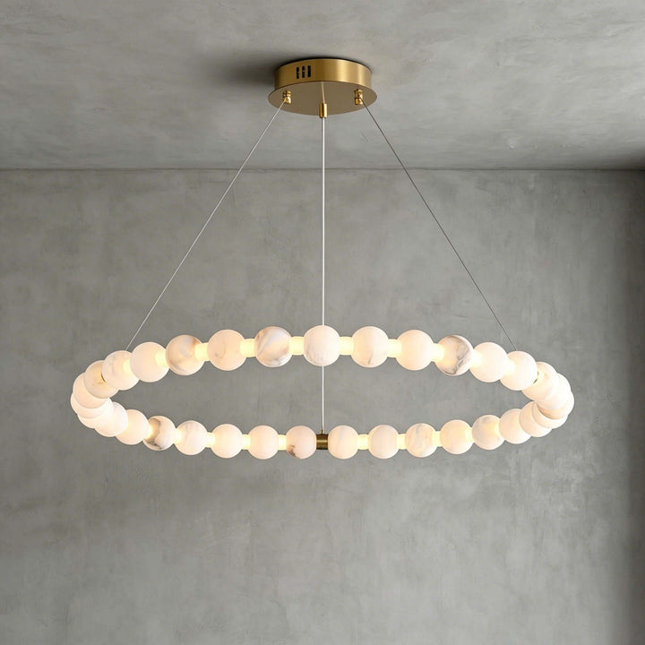 Aurelle Chandelier - French Luxury Alabaster Dining Room Light | Vinlighting