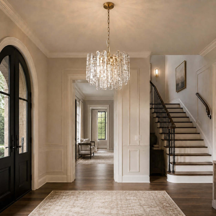 Aurevia Chandelier | Amber Glass Dining Room Light