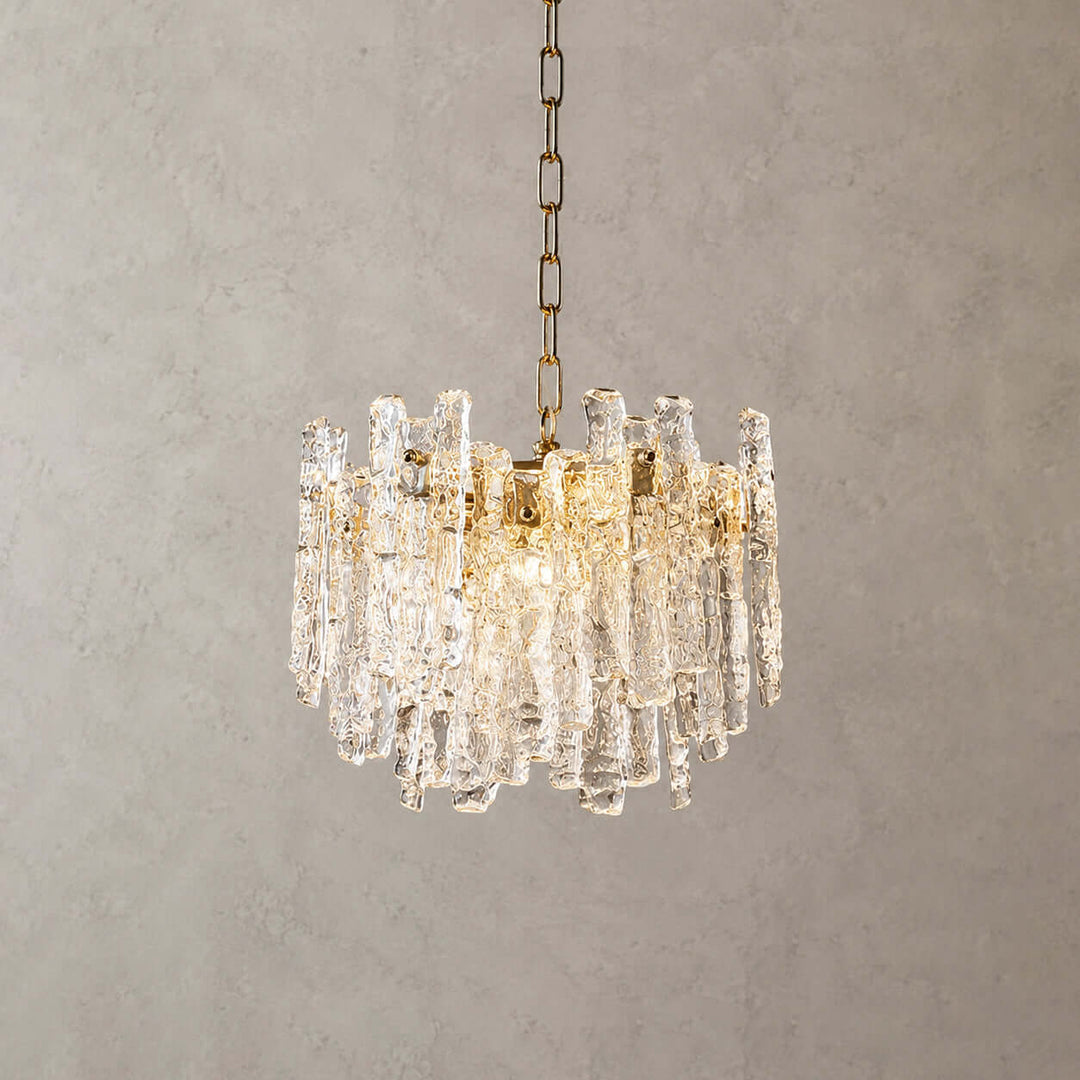 Aurevia Chandelier | Amber Glass Dining Room Light