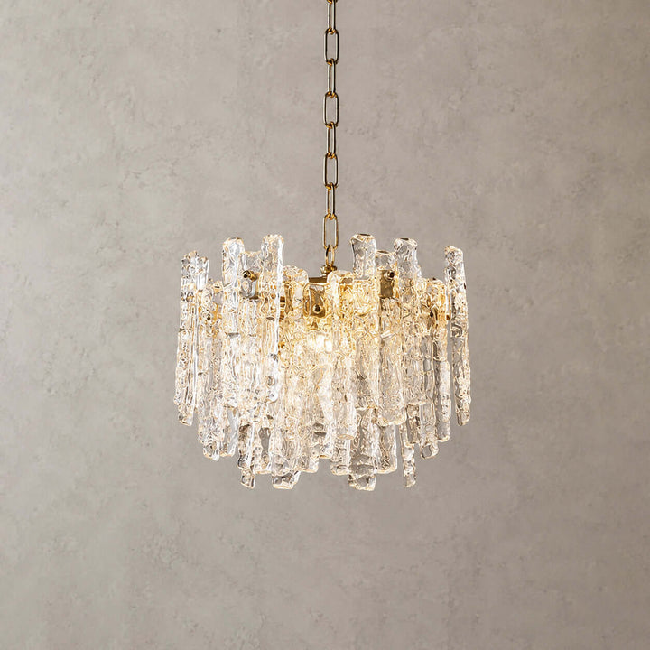 Aurevia Chandelier | Amber Glass Dining Room Light