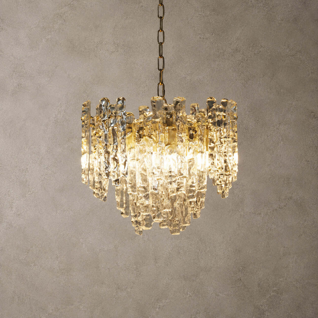 Aurevia Chandelier | Amber Glass Dining Room Light