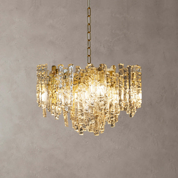 Aurevia Chandelier | Amber Glass Dining Room Light