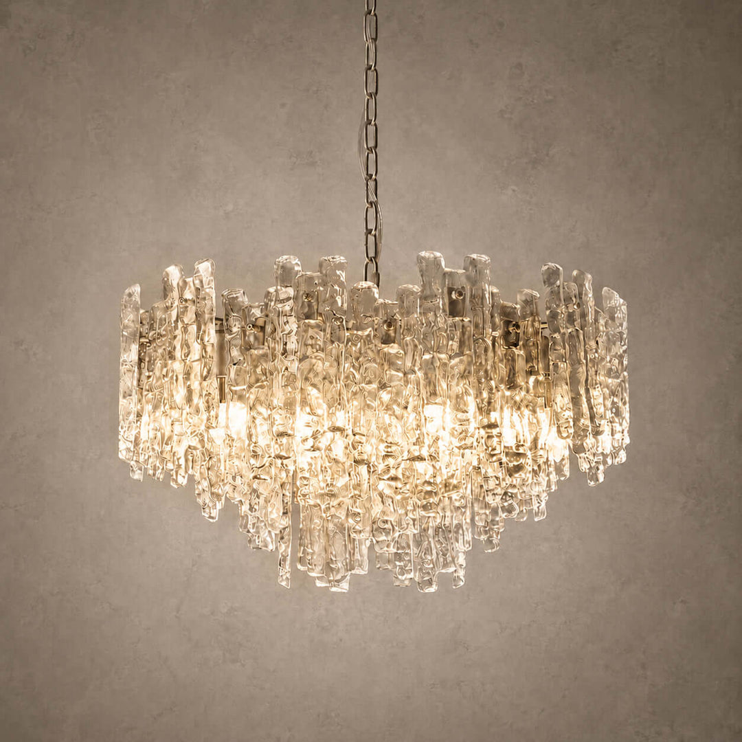 Aurevia Chandelier | Amber Glass Dining Room Light