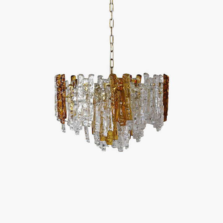 Aurevia Chandelier | Amber Glass Dining Room Light