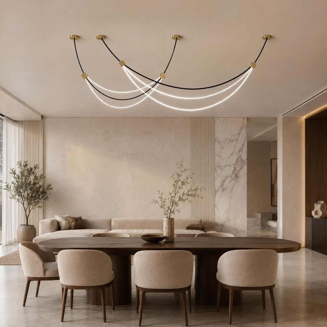Auris Minimalist Art Linear Chandelier - Modern Island Light | Vinlighting