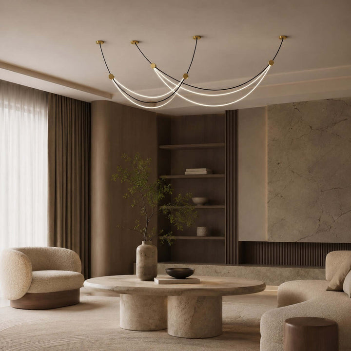 Auris Minimalist Art Linear Chandelier - Modern Island Light | Vinlighting