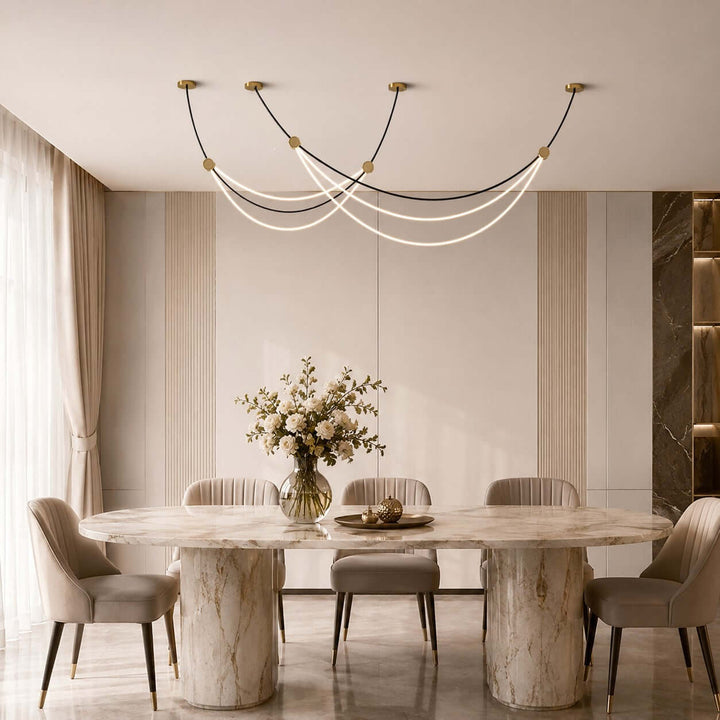 Auris Minimalist Art Linear Chandelier - Modern Island Light | Vinlighting