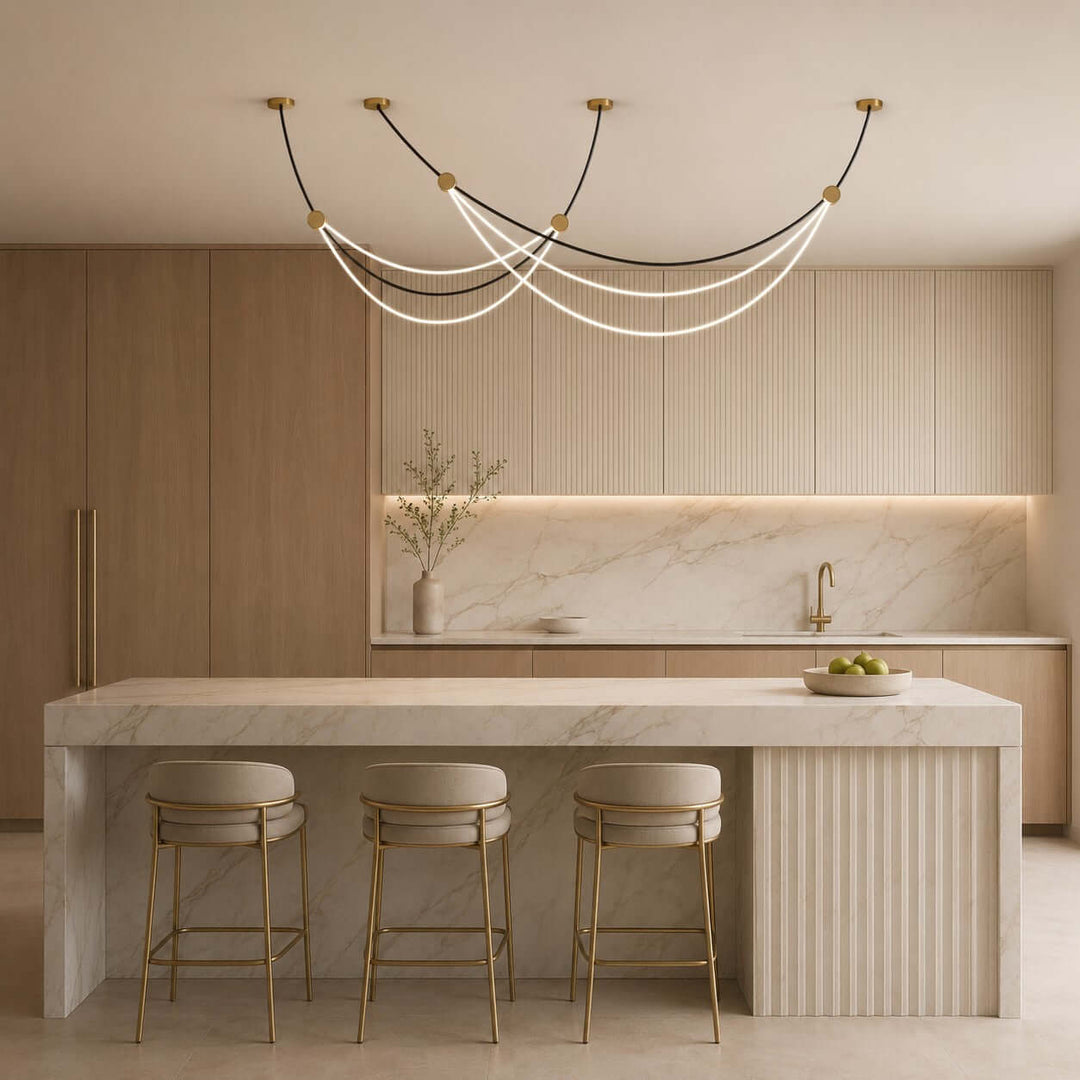 Auris Minimalist Art Linear Chandelier - Modern Island Light | Vinlighting