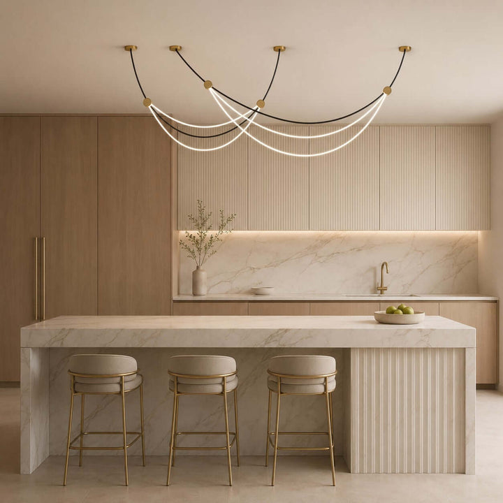 Auris Minimalist Art Linear Chandelier - Modern Island Light | Vinlighting