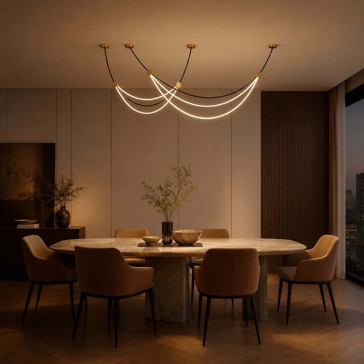 Auris Minimalist Art Linear Chandelier - Modern Island Light | Vinlighting