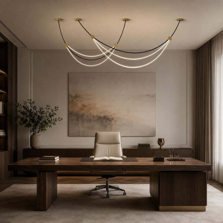 Auris Minimalist Art Linear Chandelier - Modern Island Light | Vinlighting