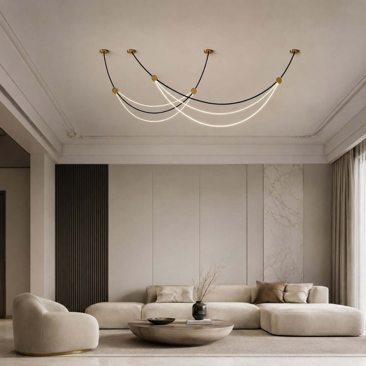 Auris Minimalist Art Linear Chandelier - Modern Island Light | Vinlighting