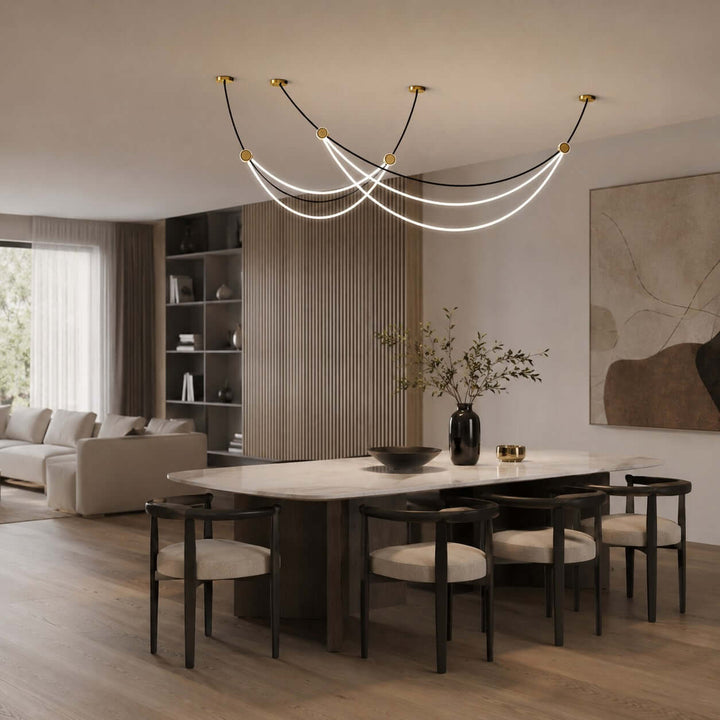 Auris Minimalist Art Linear Chandelier - Modern Island Light | Vinlighting