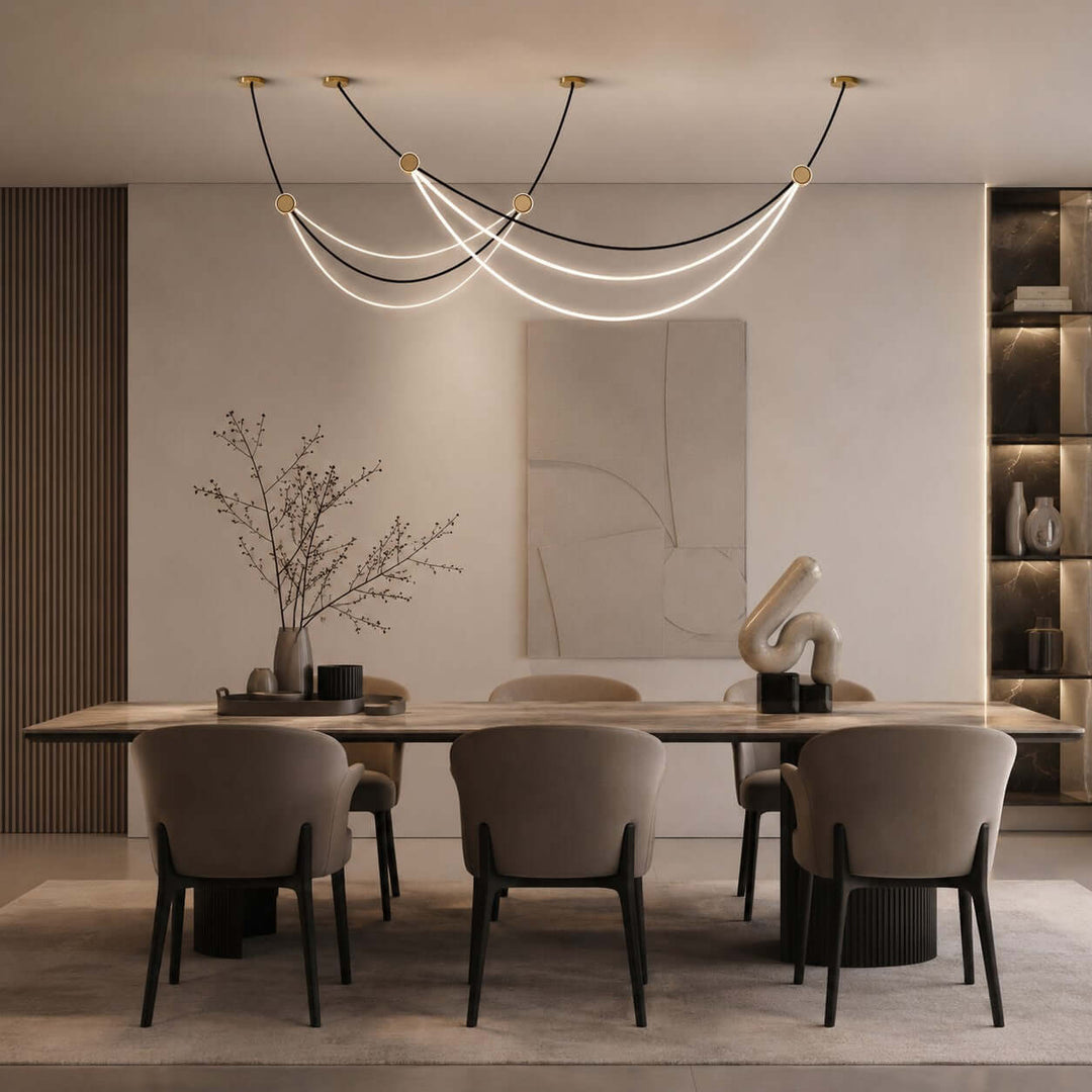 Auris Minimalist Art Linear Chandelier - Modern Island Light | Vinlighting