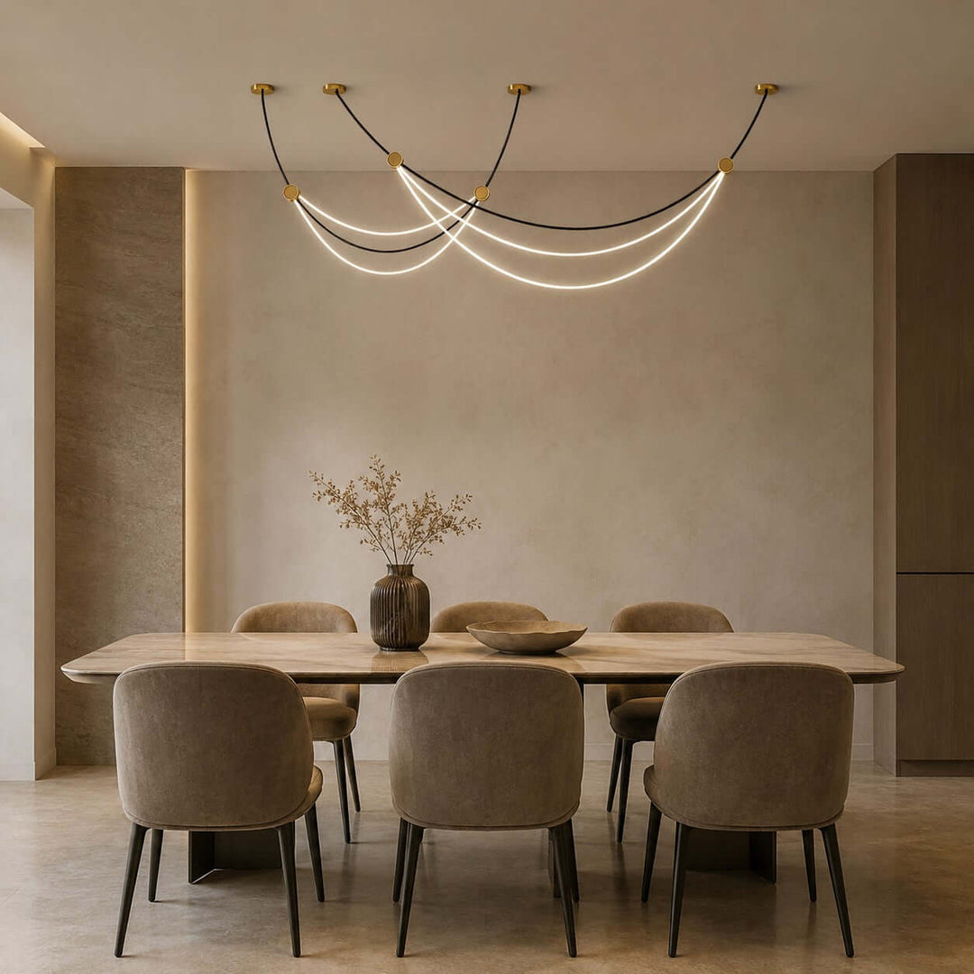 Auris Minimalist Art Linear Chandelier - Modern Island Light | Vinlighting