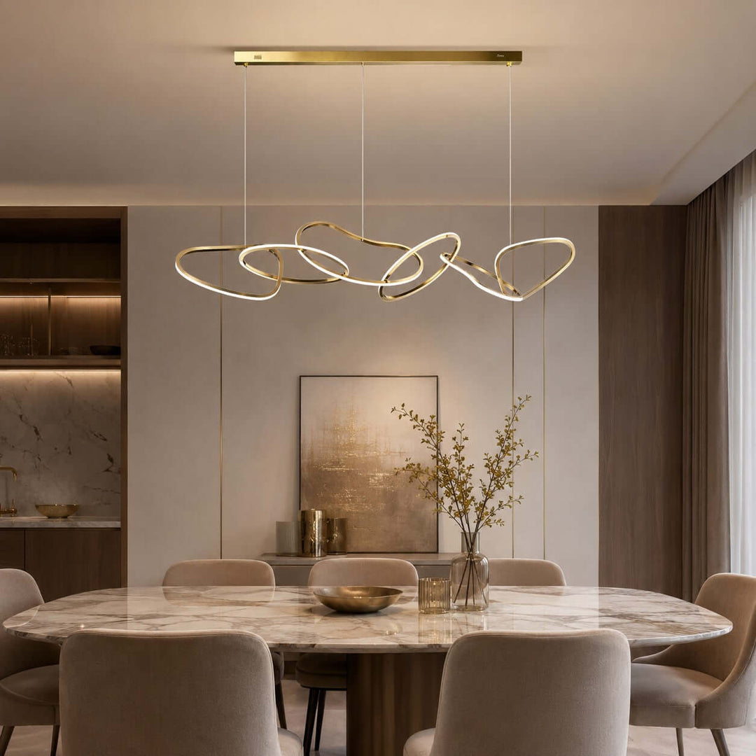 Avaryn Linear Chandelier - Modern Silicone Dining Room Light Fixture | Vinlighting