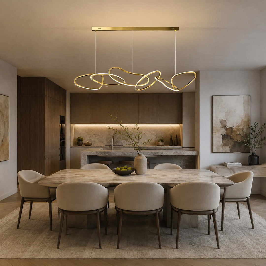 Avaryn Linear Chandelier - Modern Silicone Dining Room Light Fixture | Vinlighting
