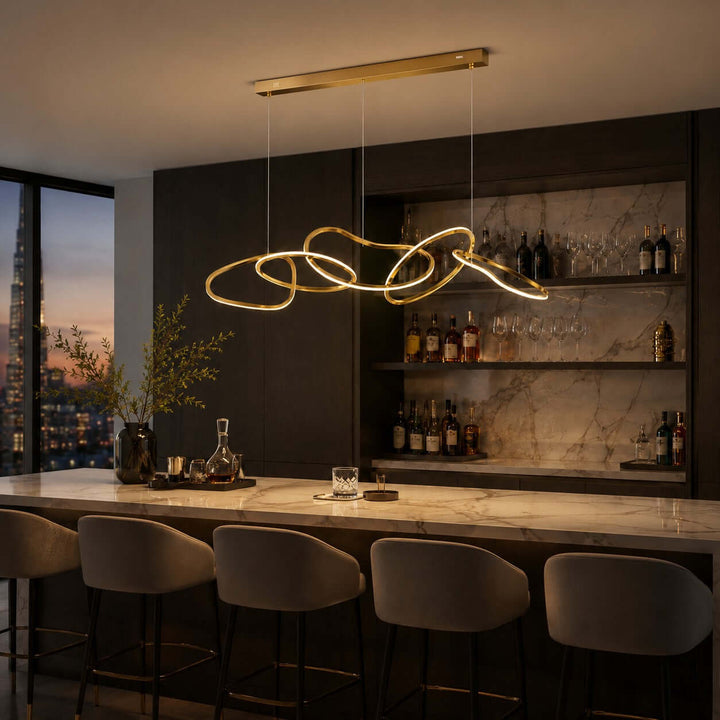 Avaryn Linear Chandelier - Modern Silicone Dining Room Light Fixture | Vinlighting