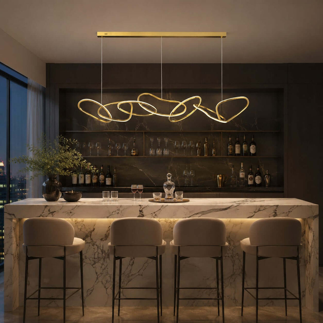 Avaryn Linear Chandelier - Modern Silicone Dining Room Light Fixture | Vinlighting