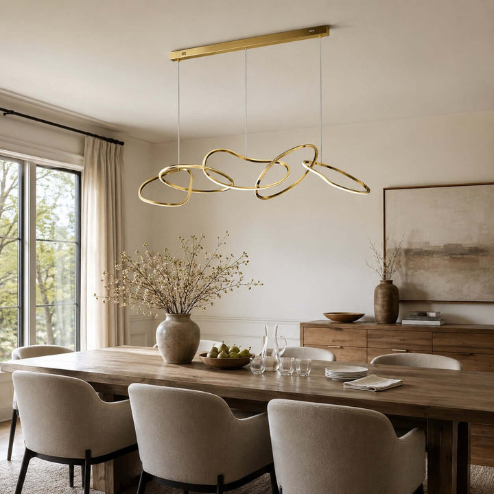 Avaryn Linear Chandelier - Modern Silicone Dining Room Light Fixture | Vinlighting