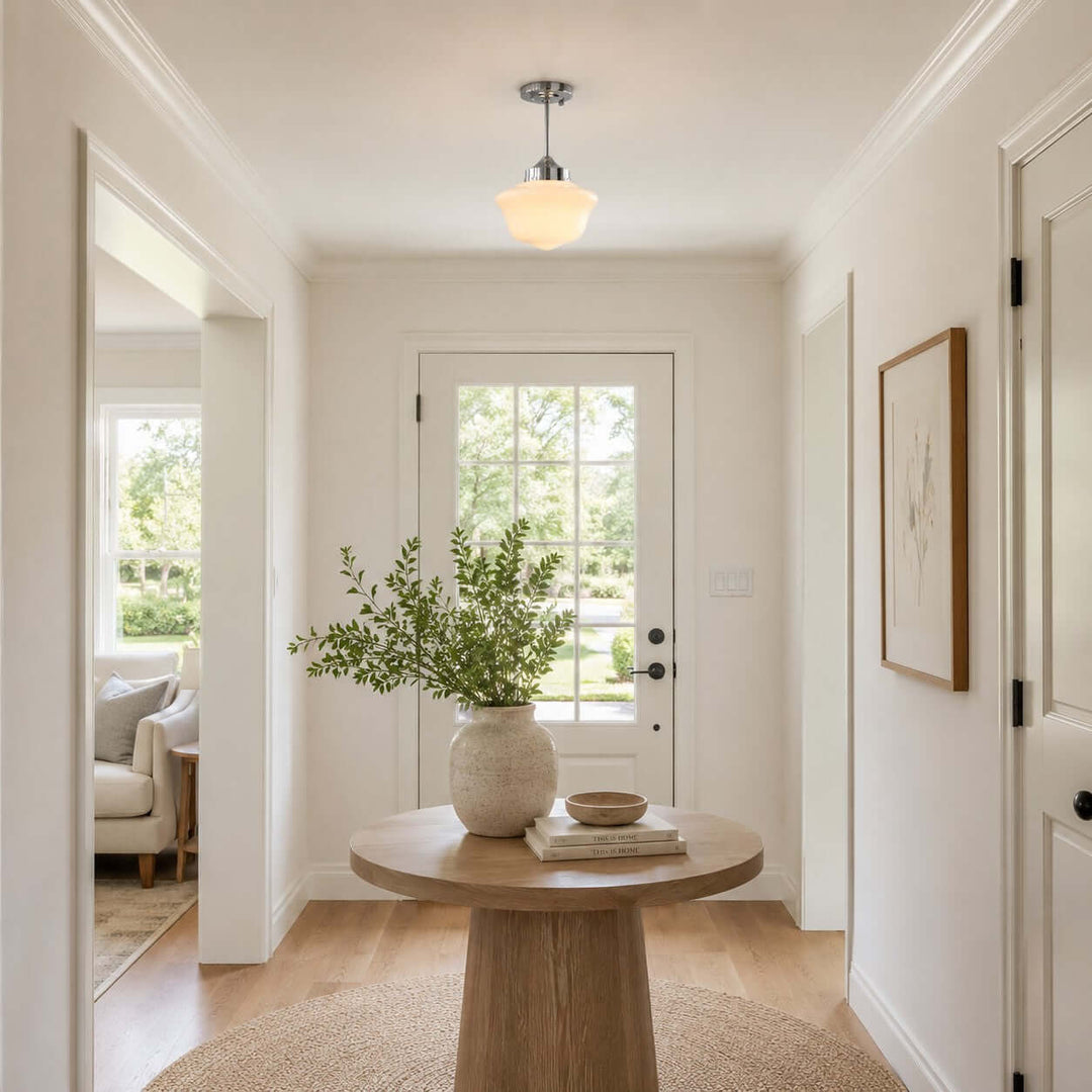 Avenor Semi Flush Mount Light - Minimalist Corridor Glass Light | Vinlighting