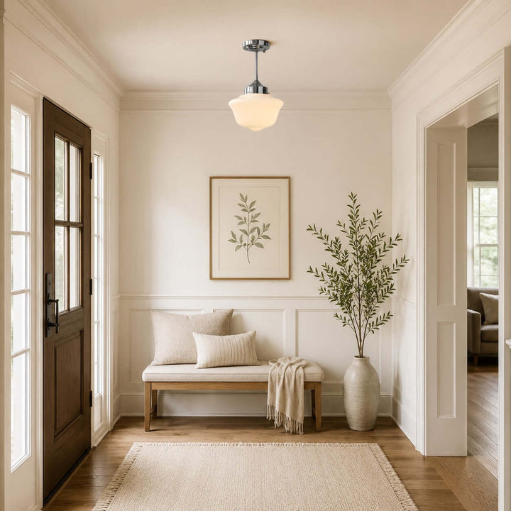 Avenor Semi Flush Mount Light - Minimalist Corridor Glass Light | Vinlighting