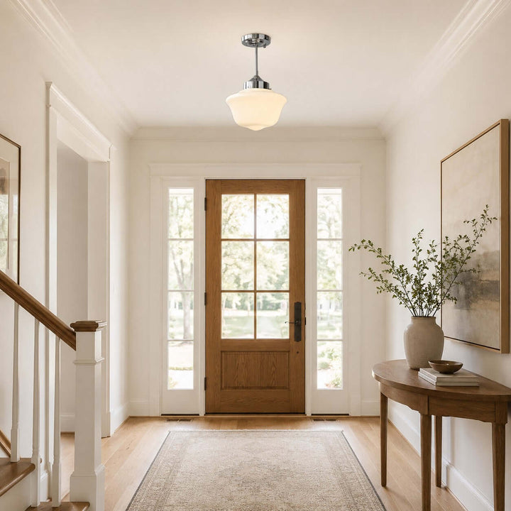 Avenor Semi Flush Mount Light - Minimalist Corridor Glass Light | Vinlighting