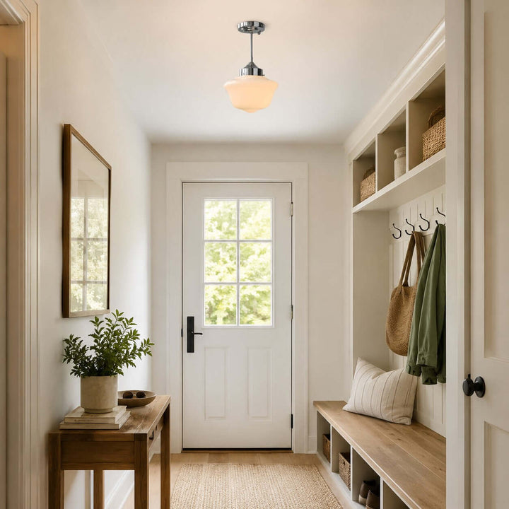 Avenor Semi Flush Mount Light - Minimalist Corridor Glass Light | Vinlighting