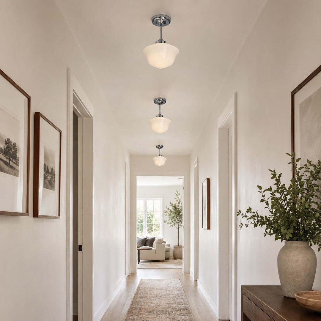 Avenor Semi Flush Mount Light - Minimalist Corridor Glass Light | Vinlighting